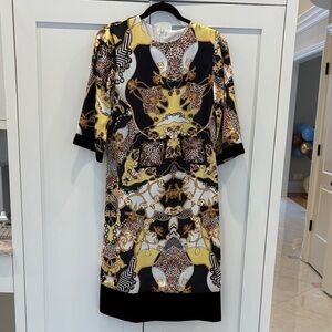 Chic Women's Midi Dress with Bold Print